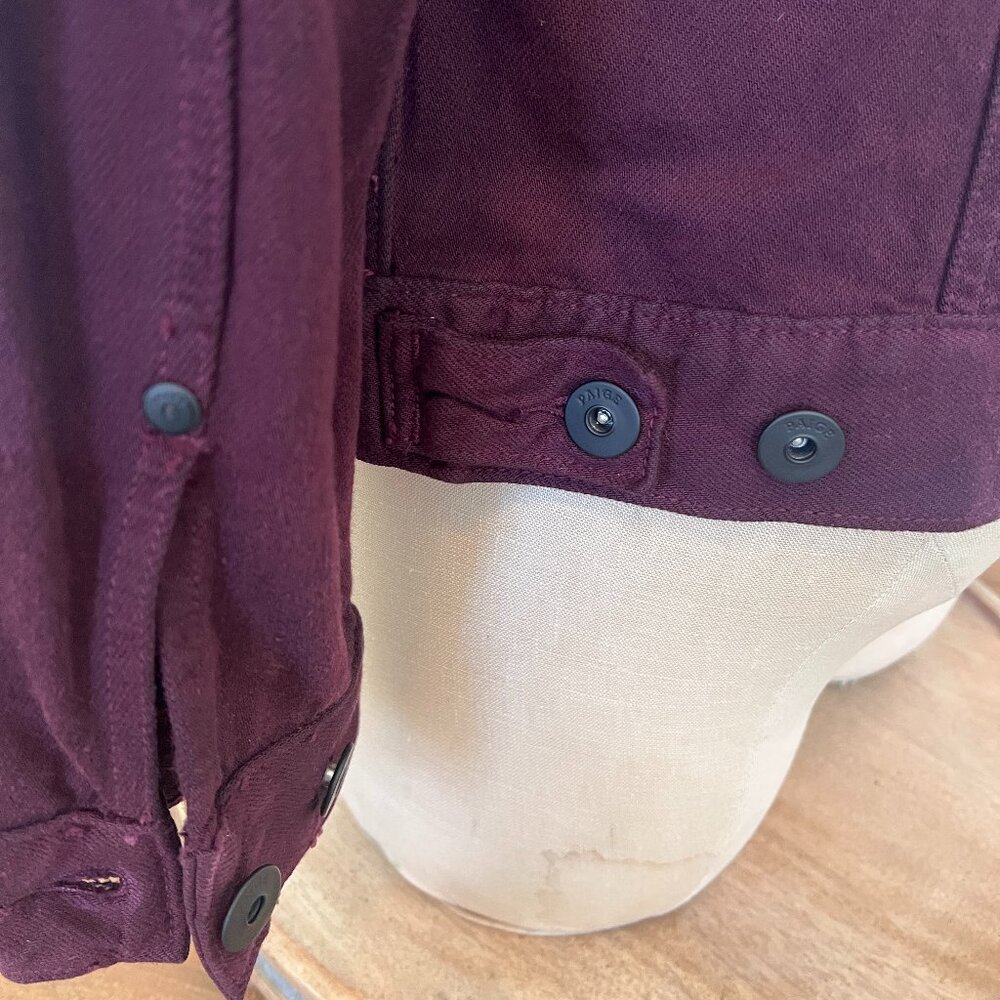 Paige Jacket - Scout Denim - Dark Burgundy - Trucker  - Size Small - Picture 6 of 13